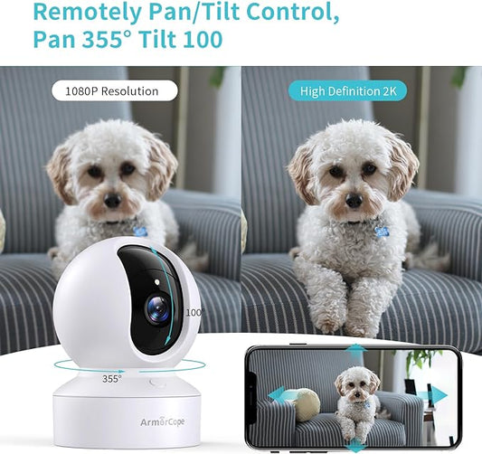 Now You Can See Me!  5Mp WIFI Pet Cam with Built-in AI Smart Tracking