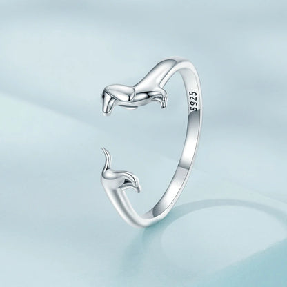 For the Love of Dog! 925 Sterling Silver Ring and Earring Set