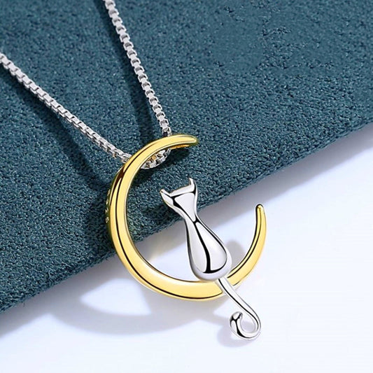 My Furry Friend Gold Plated Cat Necklace in Two Colors