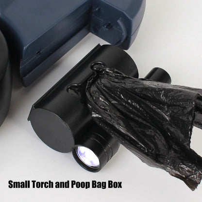 Non-Tangle 2 Dogs Leash with Built-in Flashlight and Poop Bag